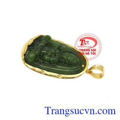 Sự kết hợp giúp mặt dây được bền đẹp hơn. Mặt phật nepherite tuổi mùi-tuổi thân