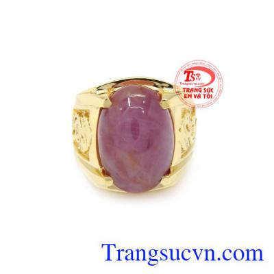 Nhẫn nam Ruby sao vàng 14k có thể làm quà tặng cho người thân, bạn bè.