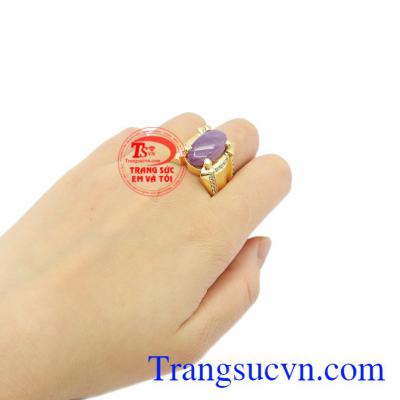 Nhẫn nam Sapphire vàng 10k chất lượng.