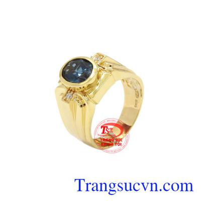 Nhẫn nam vàng Topaz sang trọng