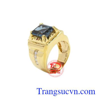 Nhẫn nam vàng Topaz thời thượng