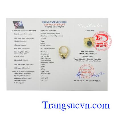 Nhẫn nam vàng Topaz thời trang giao hàng trên toàn quốc.