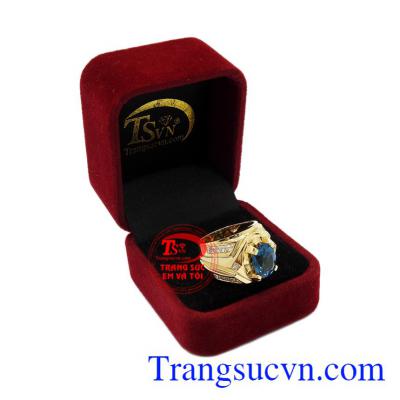 Nhẫn nam vàng Topaz thời trang