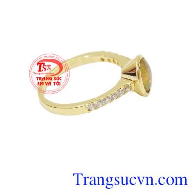 Nhẫn nữ Opal đẹp vàng 14k, bảo hành 12 tháng, giao hàng nhanh trên toàn quốc