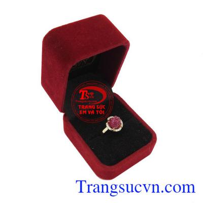 Nhẫn nữ Ruby Hoa Hồng