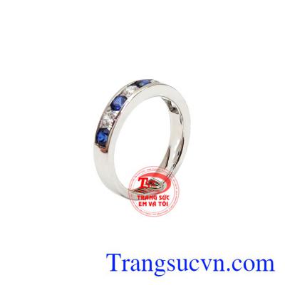 Nhẫn nữ Sapphire xanh