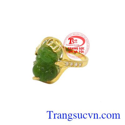 Nhẫn nữ Tỳ Hưu Nephrite May Mắn vàng 14k, bảo hành 12 tháng, giao hàng nhanh trên toàn quốc