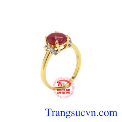 Nhẫn nữ vàng 14k Ruby