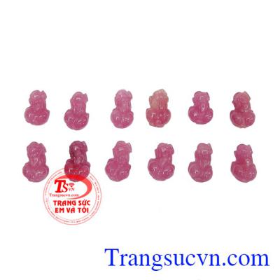 Tỳ hưu đá Ruby tự nhiên