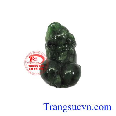 Tỳ hưu ngọc Jadeite chiêu lộc có giấy kiểm định đá tự nhiên, giao hàng nhanh trên toàn quốc