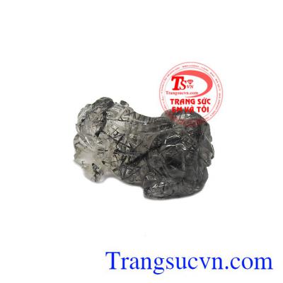 Tỳ hưu giữ của, hút tài lộc cho gia chủ. Tỳ hưu thạch anh tóc đen mệnh mộc