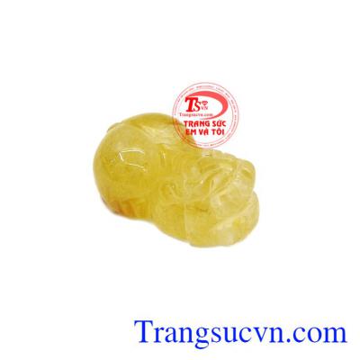 Sản phẩm có thể bọc vàng hoặc bạc để làm mặt dây, nhẫn. Tỳ hưu thạch anh tóc mệnh kim