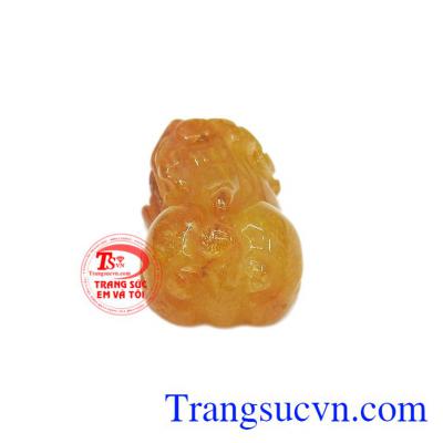 Tỳ hưu thạch anh tóc thiên nhiên phú quý được chế tác hợp phong thủy. 