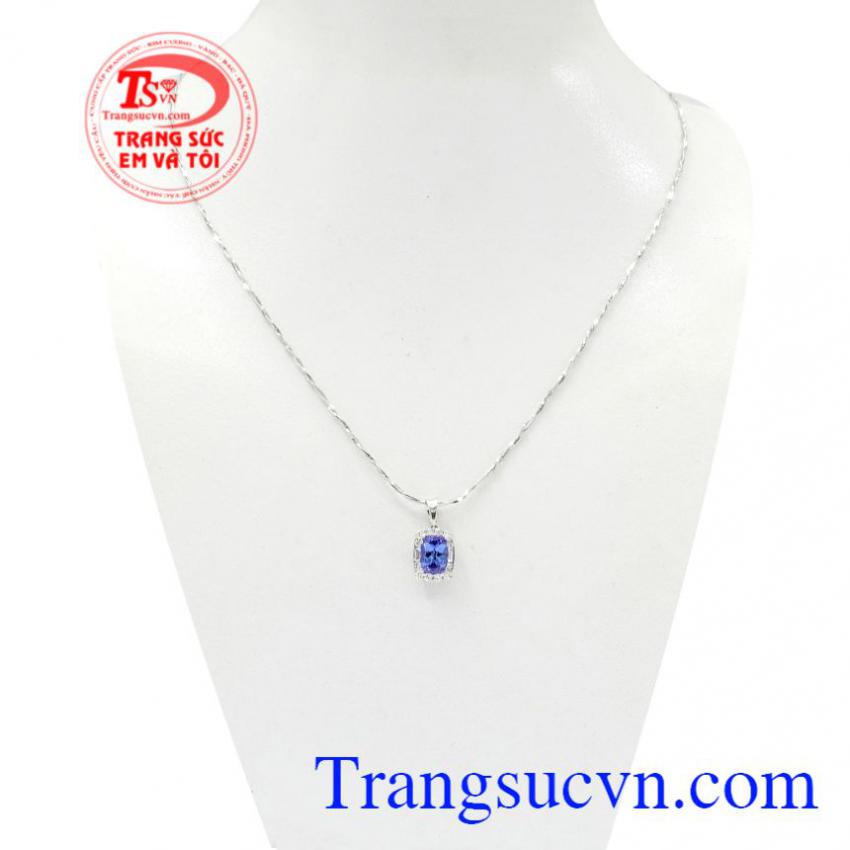 Bộ mặt dây nữ đá Iolite 