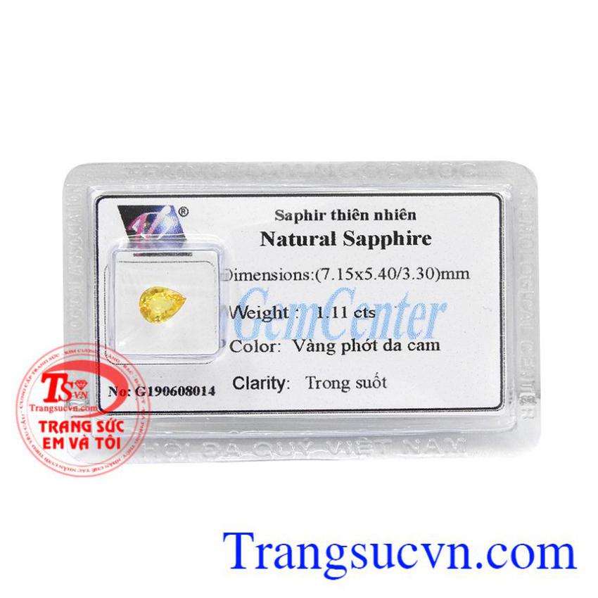 Đá Saphir vàng