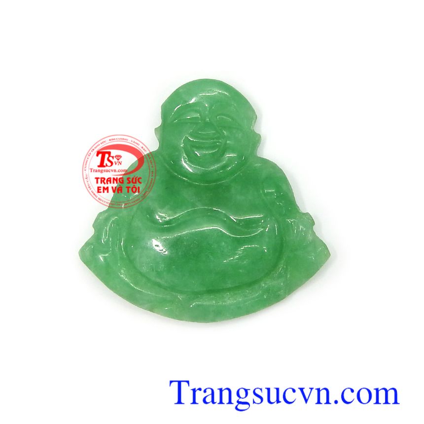 Phật Di Lặc Ngọc jade chưa bọc chạm khắc đẹp, chất lượng ngọc đảm bảo, phù hợp làm mặt dây chuyền sang trọng, tinh tế