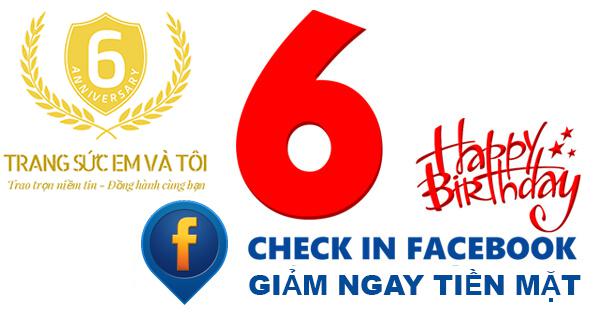 Check in Facebook - Giảm ngay tiền mặt