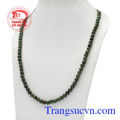 Sản phẩm ngọc cẩm thạch thiên nhiên mang đến nhiều may mắn, sức khỏe cho người đeo,Chuỗi cổ ngọc cẩm thạch 5.5 ly