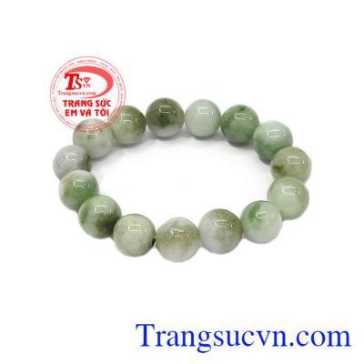 Ngọc cẩm thạch chuẩn chất lượng, càng đeo càng sáng,Chuỗi ngọc cẩm thạch xanh biếc cười