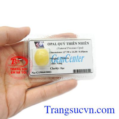 Sản phẩm thích hợp cho người mệnh kim và mệnh thổ. Đá opal quý thiên nhiên thịnh vượng.