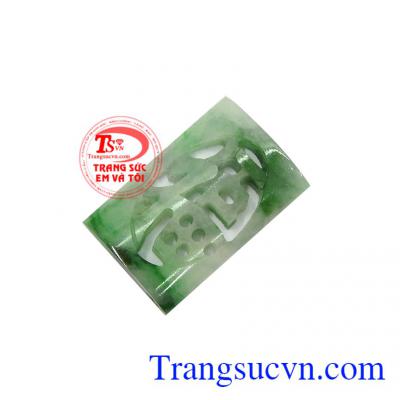 Mặt ngọc cẩm thạch thiên nhiên chữ phúc đảm bảo chất lượng, mặt ngọc tinh tế, phúc may mắn, bình an, công dành, ngọc cẩm thạch tự nhiên