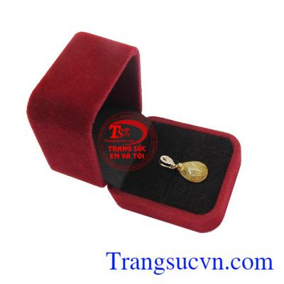 Mặt dây thạch anh tóc vàng thịnh vượng