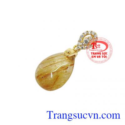 Mặt dây thạch anh tóc vàng thịnh vượng không ngừng phát triển và thành công trên con đường danh vọng