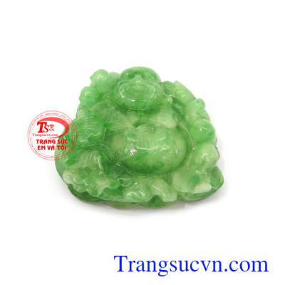 Mặt phật Di Lặc cẩm thạch thịnh vượng có thể bọc vàng hoặc bạc làm mặt dây chuyền đeo đẳng cấp, thời trang và may mắn