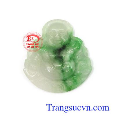 Mặt phật di lặc cẩm thạch tự nhiên chạm khắc đẹp, chất lượng cao, phù hợp làm mặt dây chuyền đeo thời trang và phong thủy, mặt ngọc cẩm thạch thiên nhiên