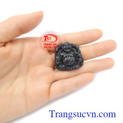 Xoa bụng Phật được cho là mang lại vận may và sự tốt lành Mặt phật Di Lặc sapphire bình an