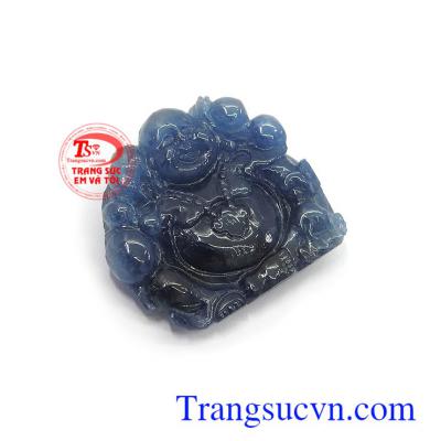 Mặt phật Di Lặc sapphire chiêu tài tượng trưng cho thịnh vượng, hạnh phúc và bình an cho con người