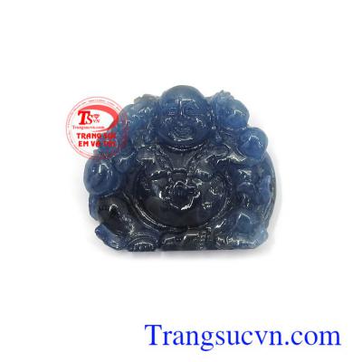 Mặt phật Di Lặc sapphire chiêu tài màu sắc tươi sáng, chất lượng cao