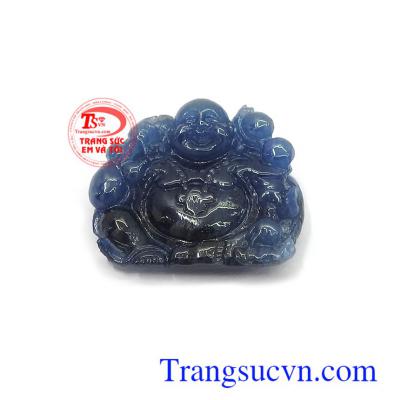 Mặt phật Di Lặc sapphire chiêu tài bền đẹp, chất lượng, chế tác theo yêu cầu