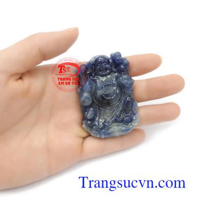 Mặt phật Di Lặc sapphire may mắn đá thiên nhiên cao cấp, là sản phẩm rất được mọi người ưa chuộng
