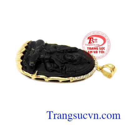 Sản phẩm chạm khắc tinh tế thích hợp cho người tuổi sửu và tuổi dần. Mặt phật obsidian tuổi sửu-dần