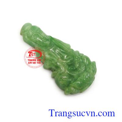 Mặt Phật quan âm ngọc cẩm thạch thiên nhiên mang lại nhiều bình an, may mắn và tài lộc cho người đeo
