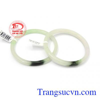 Ngọc cẩm thạch đôi thiên nhiên bền đẹp, chất lượng, đeo hợp thời trang và phong thủy