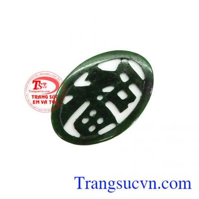 Mặt ngọc chữ phúc mặt ngọc cẩm thạch thiên nhiên chữ phúc đảm bảo chất lượng, mặt ngọc tinh tế, phúc may mắn, bình an, công dành, ngọc cẩm thạch tự nhiên