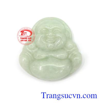 Phật di lặc phớt lục ngọc A cẩm thạch thiên nhiên màu sắc đẹp, chất lượng, chạm khắc tinh xảo