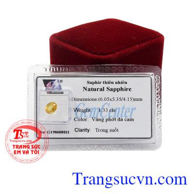Saphire vàng thiên nhiên là món quà ý nghĩa dành tặng cho người thân và bạn bè.