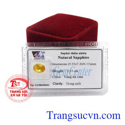 Đá quý Sapphire vàng làm sạch cơ thể và điều khiển họat động của bạch huyết gan và túi mật nhờ năng lượng của Sapphire vàng mang bên mình.