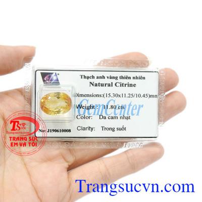 Viên thạch anh vàng thiên nhiên hợp phong thủy. Thạch anh vàng thiên nhiên mệnh kim.