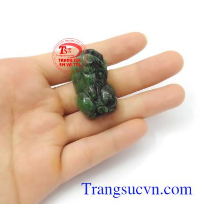 Tỳ hưu ngọc cẩm thạch tiền tài chạm khắc tinh xảo, sắc nét