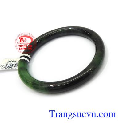 Vòng cẩm thạch lục đậm màu sắc tươi sáng, chất lượng ngọc cao cấp