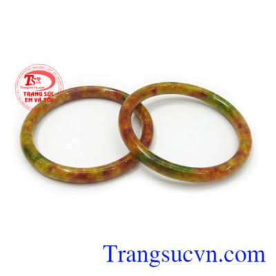 Vòng Sao Hỏa ngọc cẩm thạch thiên nhiên cao cấp, đôi vòng ngọc đẹp