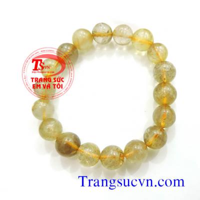 Chuỗi thạch anh tóc vàng 12mm