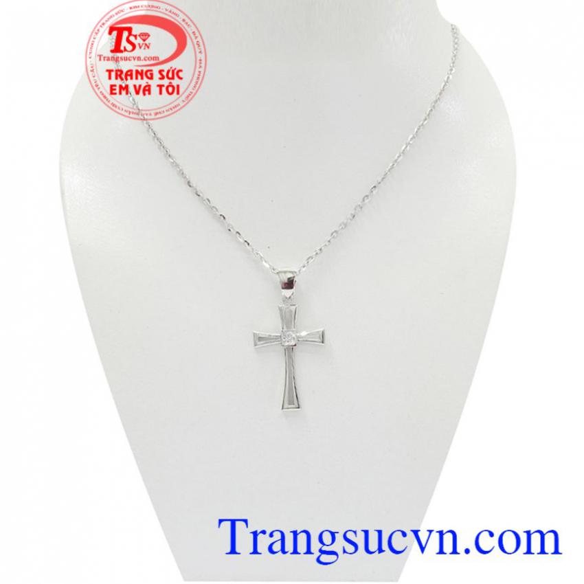 Bộ dây chuyền công giáo vàng trắng