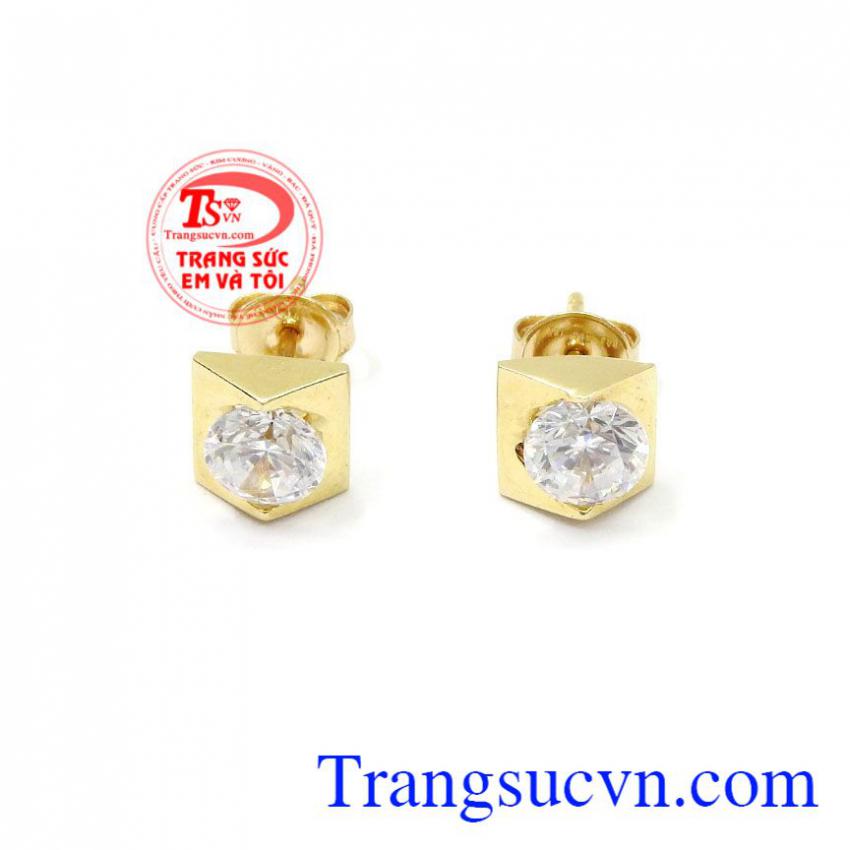 Hoa tai nữ vàng cá tính