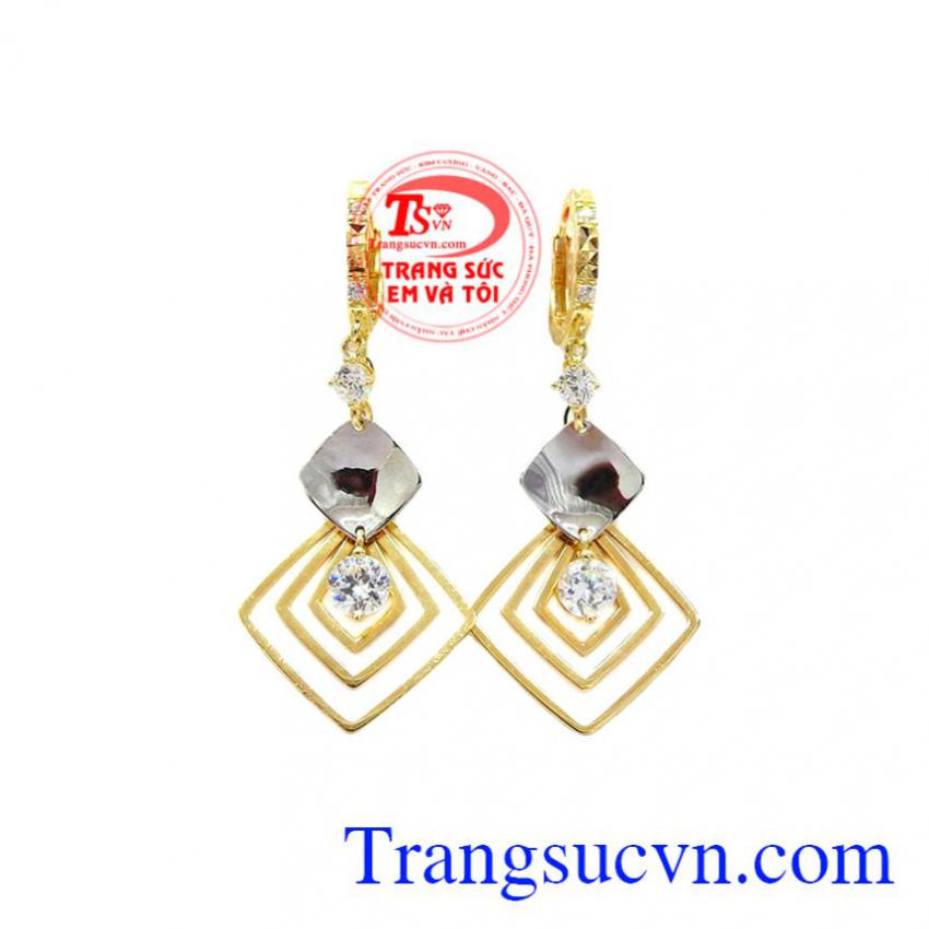 Hoa tai vàng nữ cá tính 