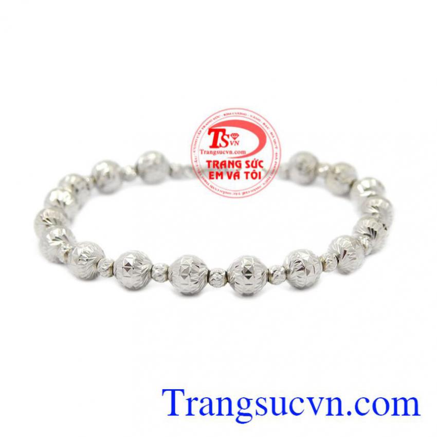 Lắc tay nữ vàng trắng cá tính